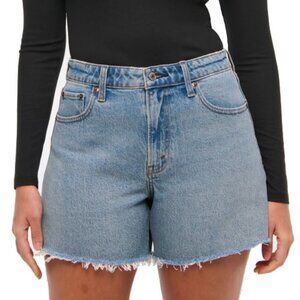 New Abercrombie & Fitch Curve Love High Rise Dad Denim Jean Shorts Medium 29